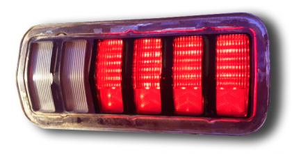 LED panel on behind stock lens. Housing and lens not included.